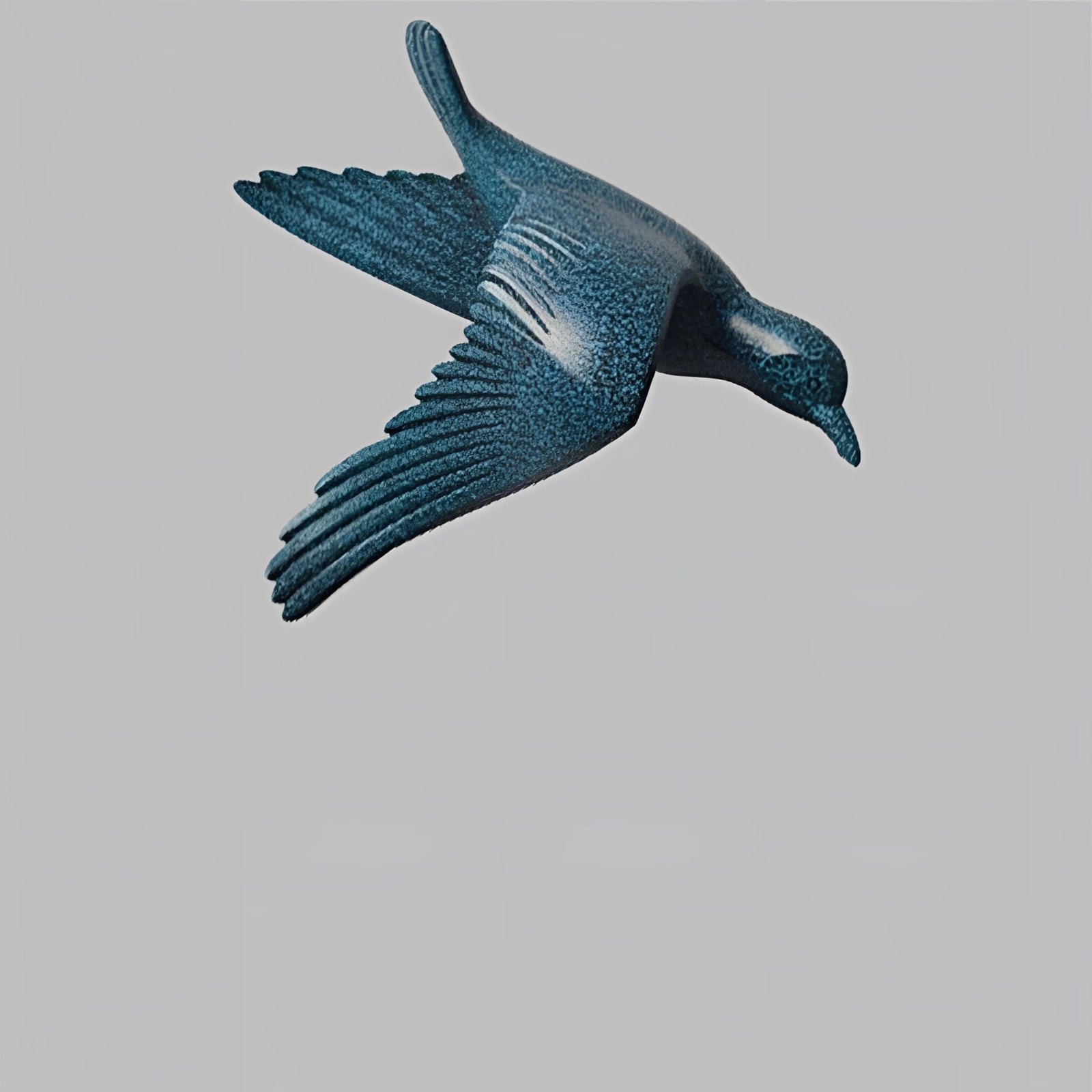 MEELANO 3D Keramisk Fugle Vægkunst - Hvid Flyvende Fugle Skulptur Dekor