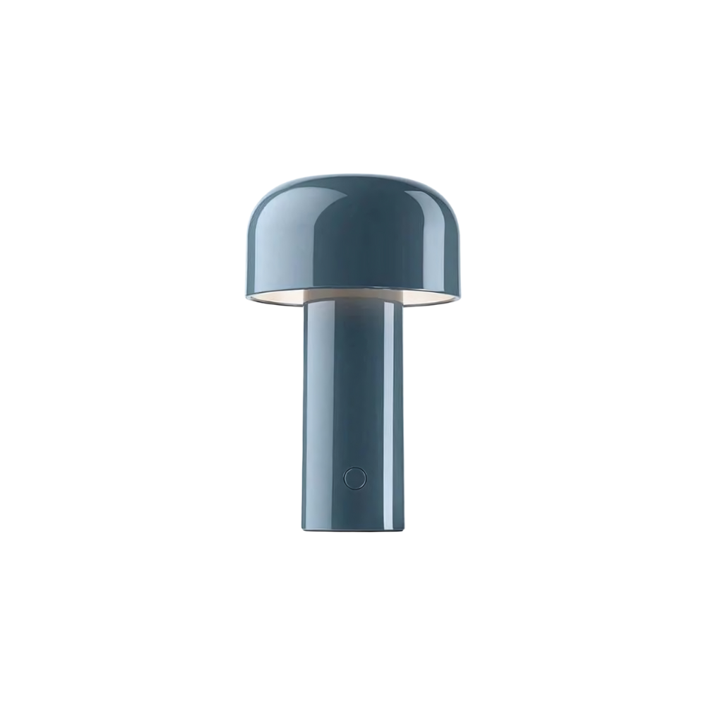 MEELANO Bordlampe Uden Ledning Svampe Design Akryl Jern Blå