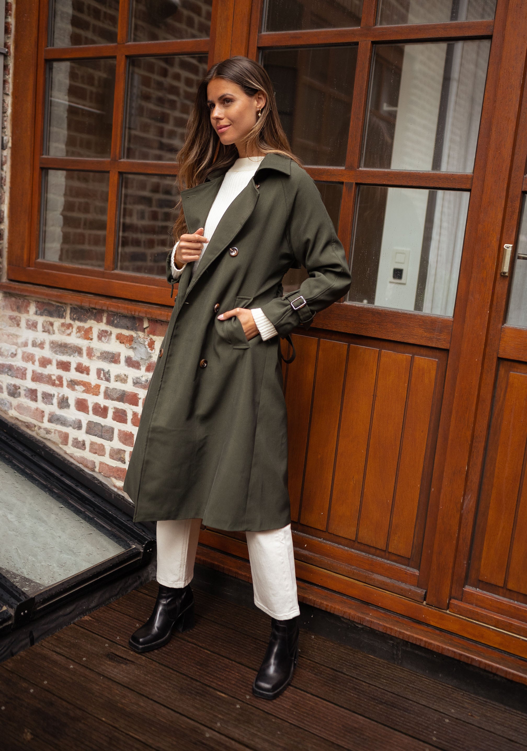 MEELANO Dame Elegant Trenchcoat Til Kvinder Forår Og Sommer Stilfuld