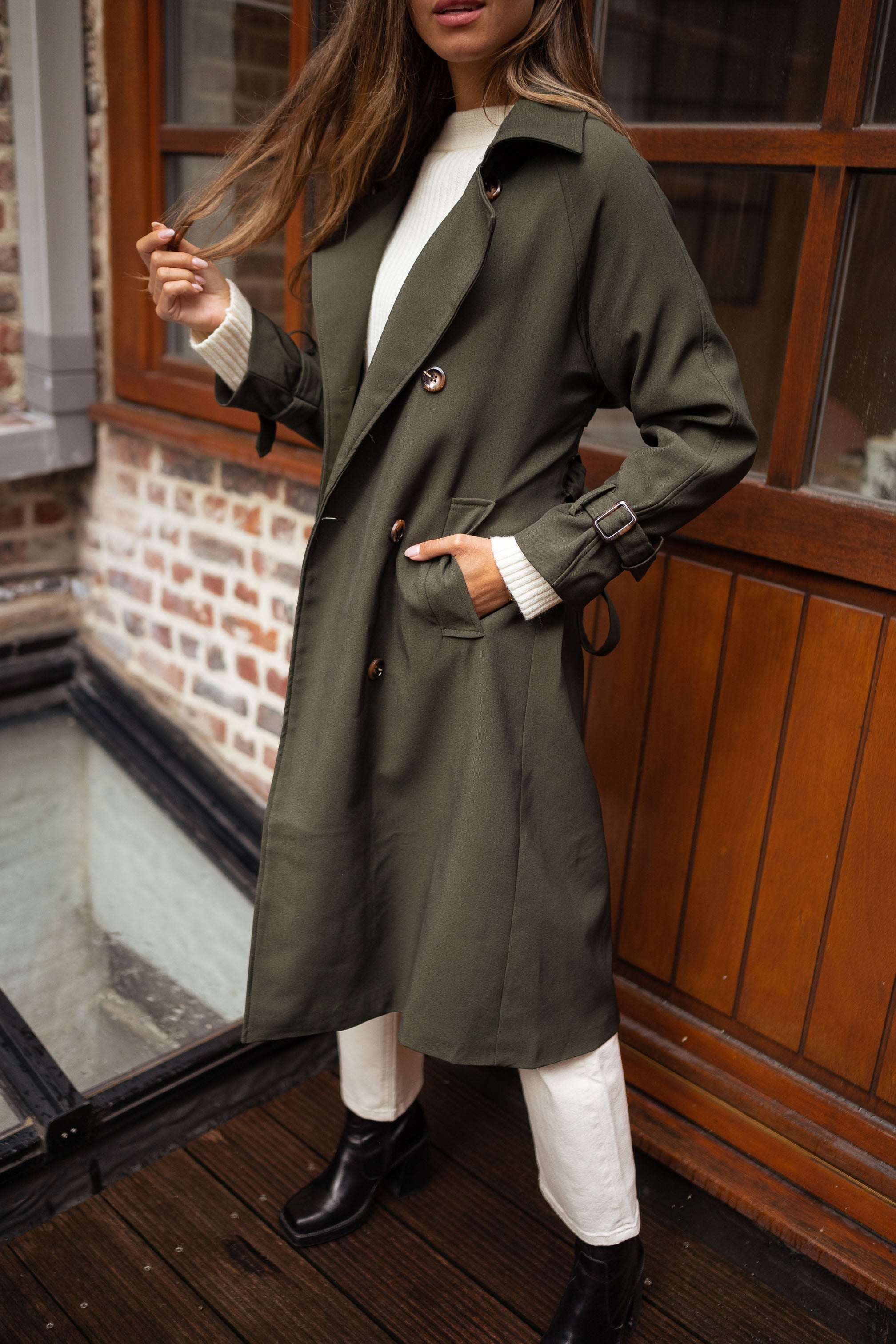 MEELANO Dame Elegant Trenchcoat Til Kvinder Forår Og Sommer Stilfuld