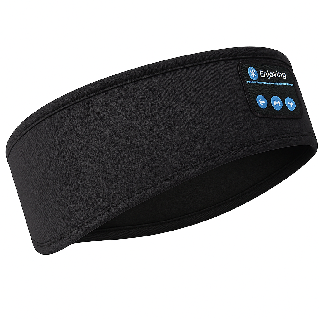 MEELANO Bluetooth Søvn Hovedtelefoner Med Blødt Stof Hovedbånd Sort