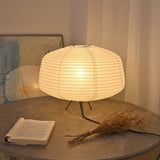 Japandi Bordlampe i Rispapir med Blødt Lys – 39 cm Diameter 0