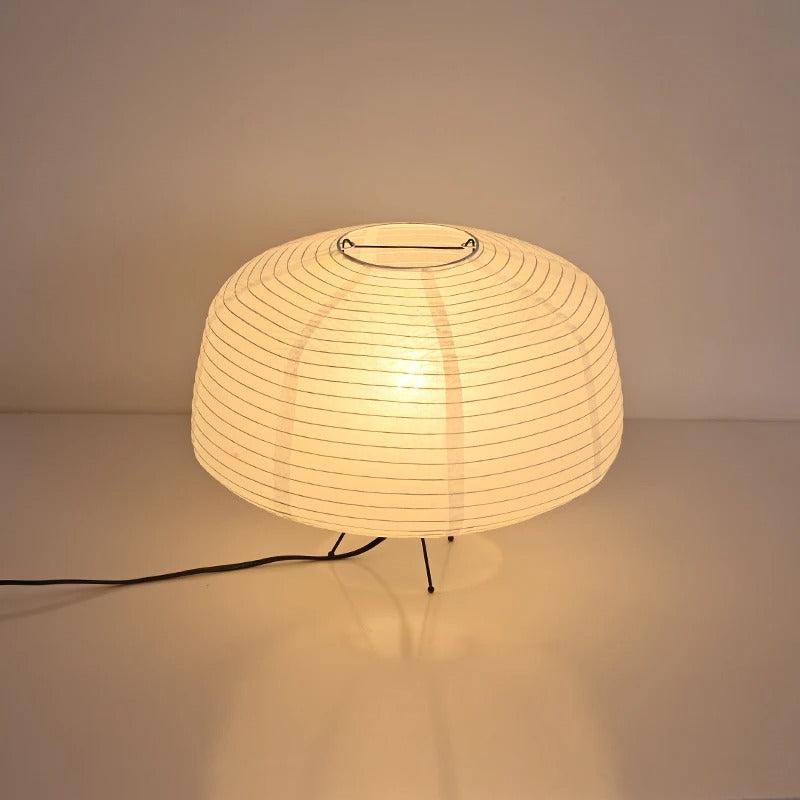 Japandi Bordlampe i Rispapir med Blødt Lys – 39 cm Diameter 4