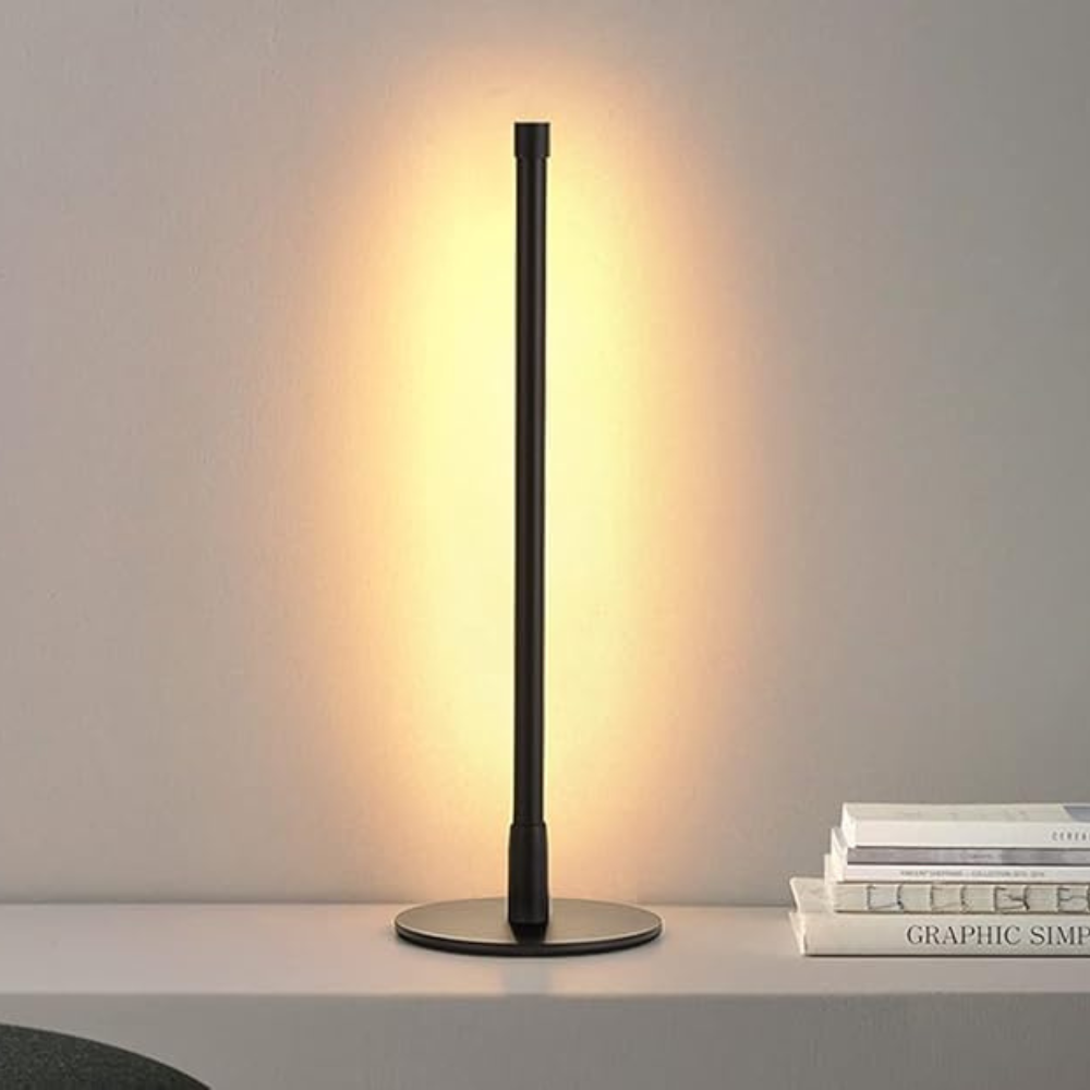 LED Bordlampe med Justerbar Lysstyrke og Amber Glød - Moderne Design 2
