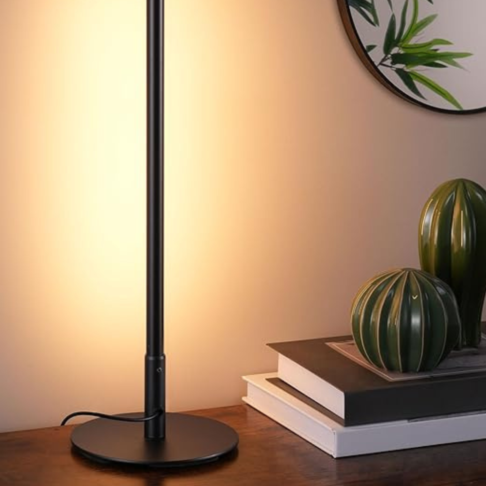 LED Bordlampe med Justerbar Lysstyrke og Amber Glød - Moderne Design 3
