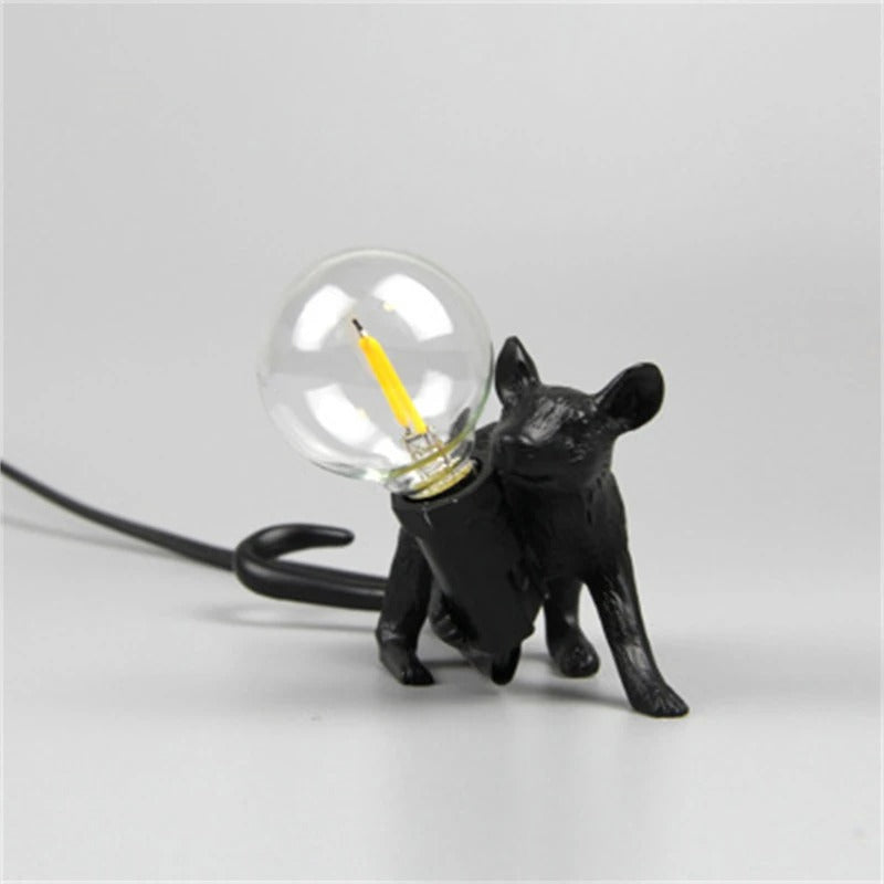 Musse Natbordlampe i Resin med Unik Design og Flere Farver 13