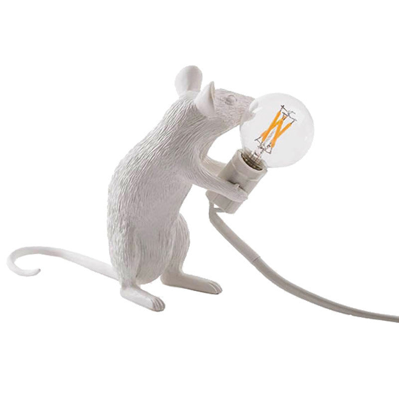 Musse Natbordlampe i Resin med Unik Design og Flere Farver 6