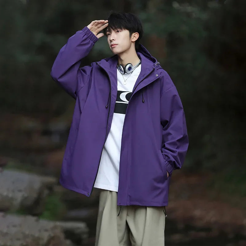 MEELANO Herre Skijakke Med Hætte Vindtæt Og Varm Til Vinteren