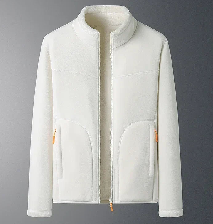 MEELANO Dame Vinter Skijakke Med Lynlås Og Høj Krave Til Vinterture Beige