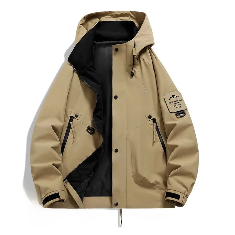 MEELANO Unisex Hoodie Skijakke Med Lange Ærmer Og Hætte Vinter Brun