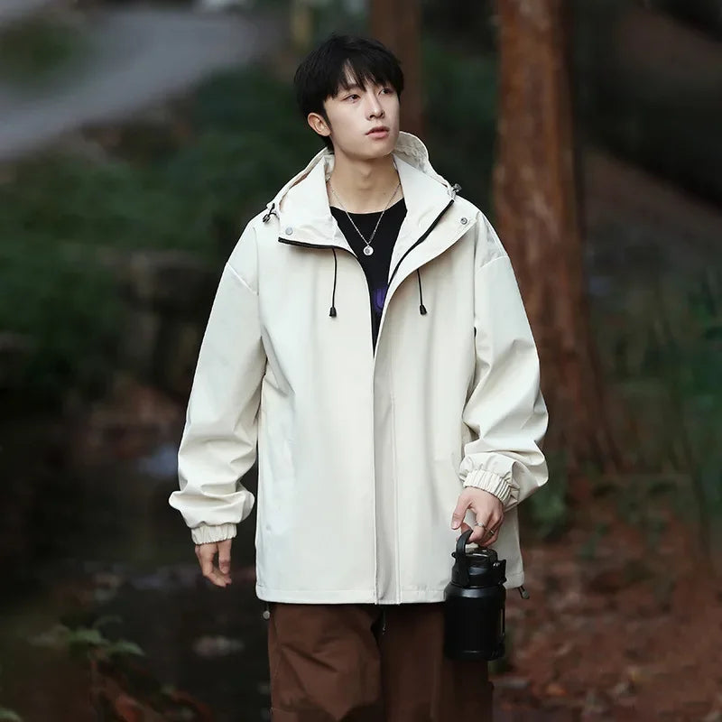 MEELANO Herre Skijakke Med Hætte Vindtæt Og Varm Til Vinteren