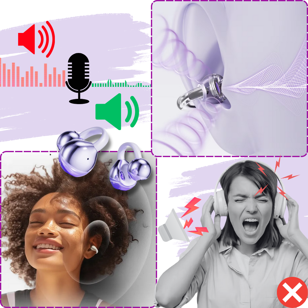 MEELANO Trådløse Åbne Øre Bluetooth Clip Høretelefoner Klar Lyd