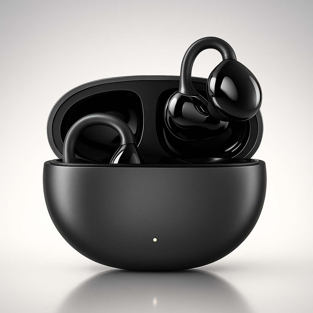 MEELANO Trådløse Åbne Øre Bluetooth Clip Høretelefoner Klar Lyd Sort