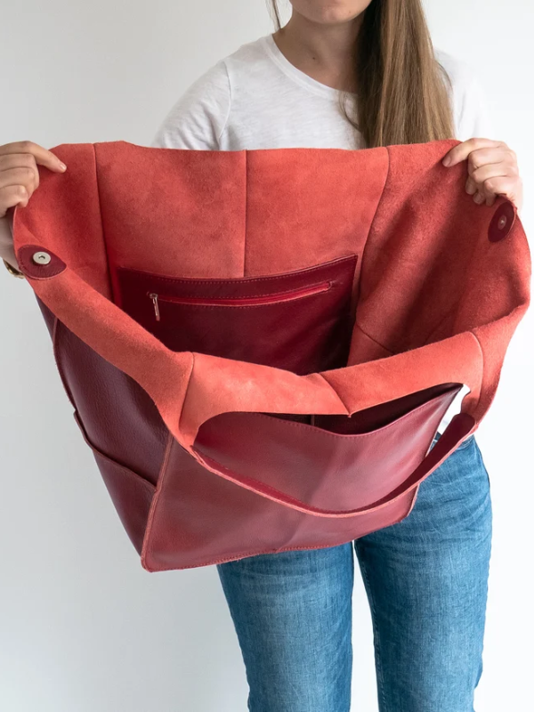 MEELANO Retro Strandtaske – Håndlavet Stor og Rummelig Taske i Klassisk Unikt Design