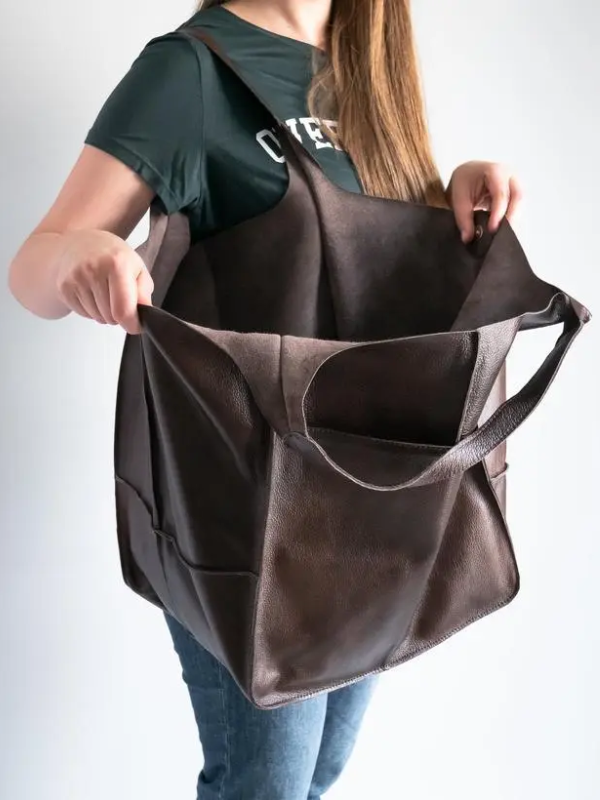 MEELANO Retro Strandtaske – Håndlavet Stor og Rummelig Taske i Klassisk Unikt Design