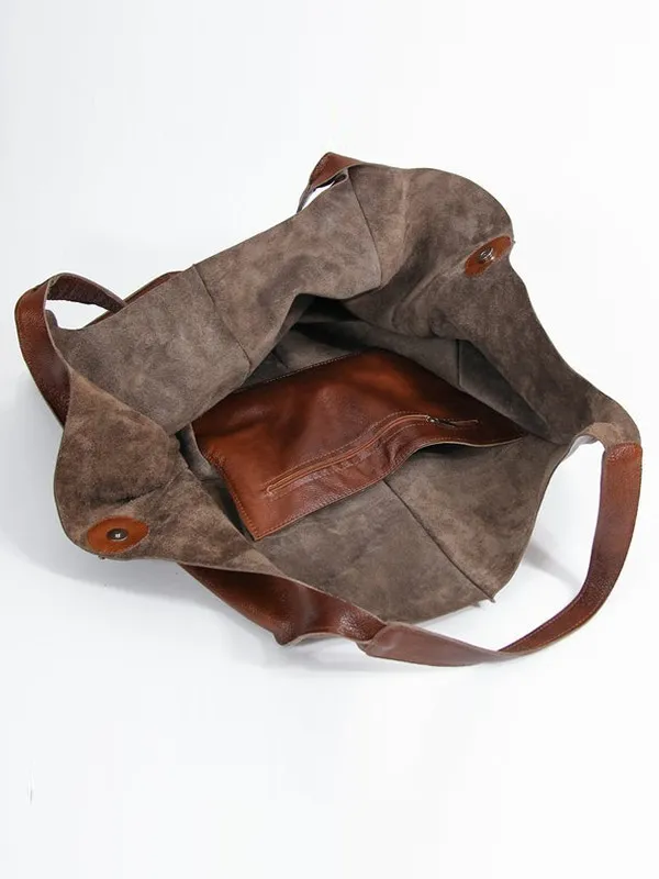 MEELANO Retro Strandtaske – Håndlavet Stor og Rummelig Taske i Klassisk Unikt Design