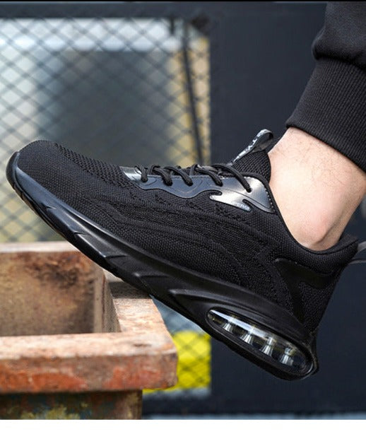 MEELANO Sikkerhedssko Med Ståltå Letvægts Og Åndbar Komfort Sort