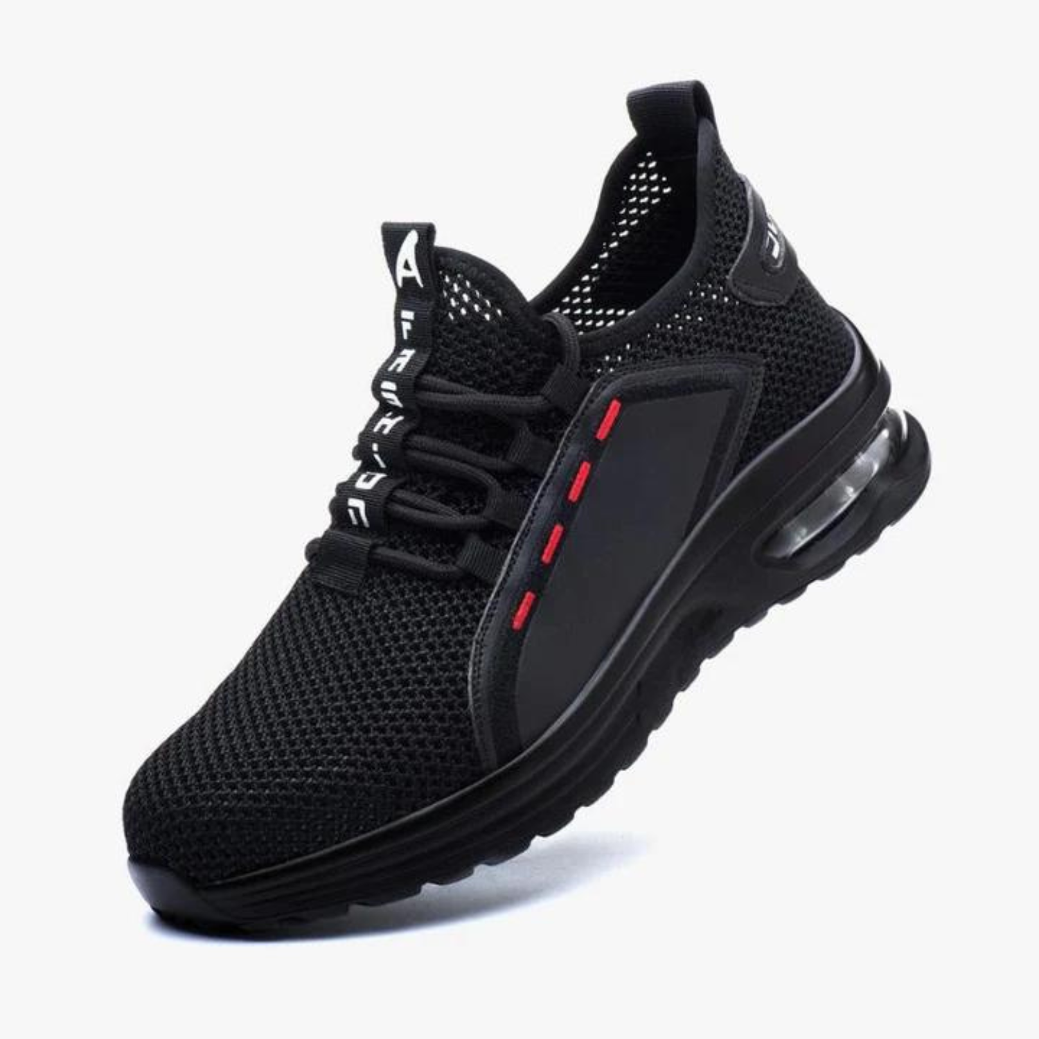 MEELANO Sikkerhedssko Til Mænd Med Tyk Sål Og Holdningsstøtte Sort