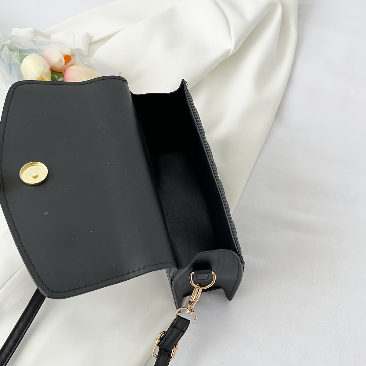 MEELANO Crossbody & Skuldertaske – Trendy Ensfarvet Taske i Kunstlæder