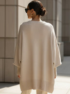 MEELANO Inspire | Dame Oversized Striktrøje - Blød Varm Pullover med Rund Hals
