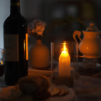 MEELANO Trådløs LED-Stearinlyslampe – Moderne Bordlampe med Stearinlys-look & Gestusstyring, op til 8 Timer Varm Hvid, Flammeløs – LumiCandle
