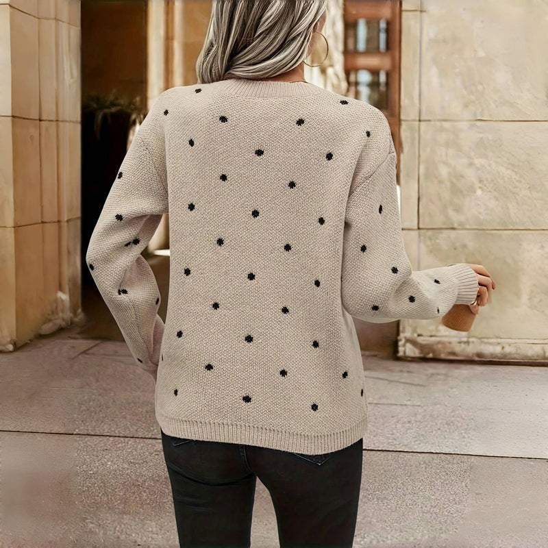 MEELANO Solis | Dame Elegant Striktrøje med V-Hals - Finstrikket Pullover i Uldblanding
