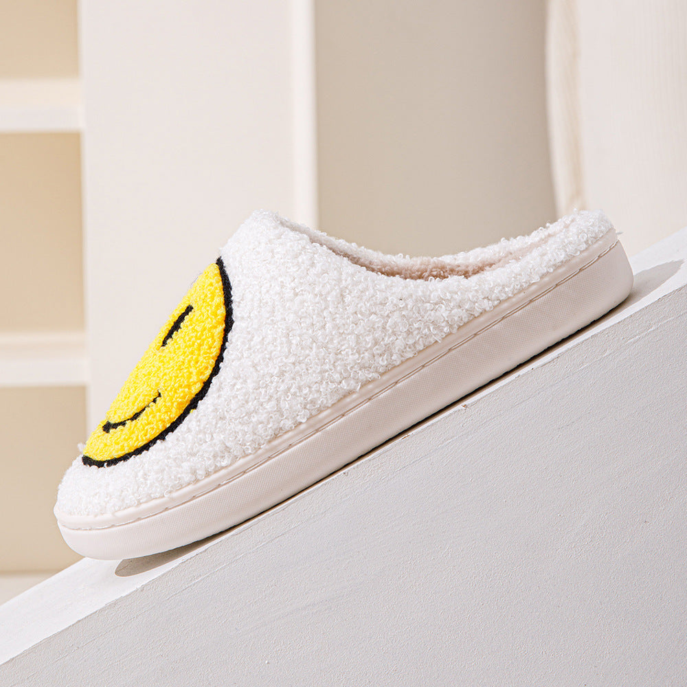 MEELANO Unisex Smiley-Mønster Hjemmesko Varme Og Bløde