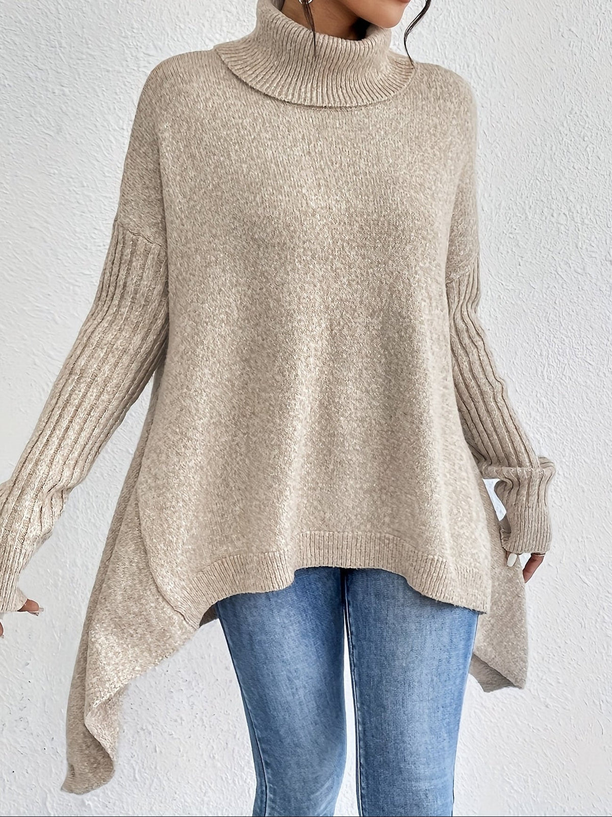 Dôre | Dame Løstsiddende Sweater - Oversized Varm Striktrøje
