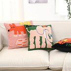 MEELANO Nordisk Pudeovertræk Med Dyremotiver 45x45 Cm Til Sofa Polyester Bomuld