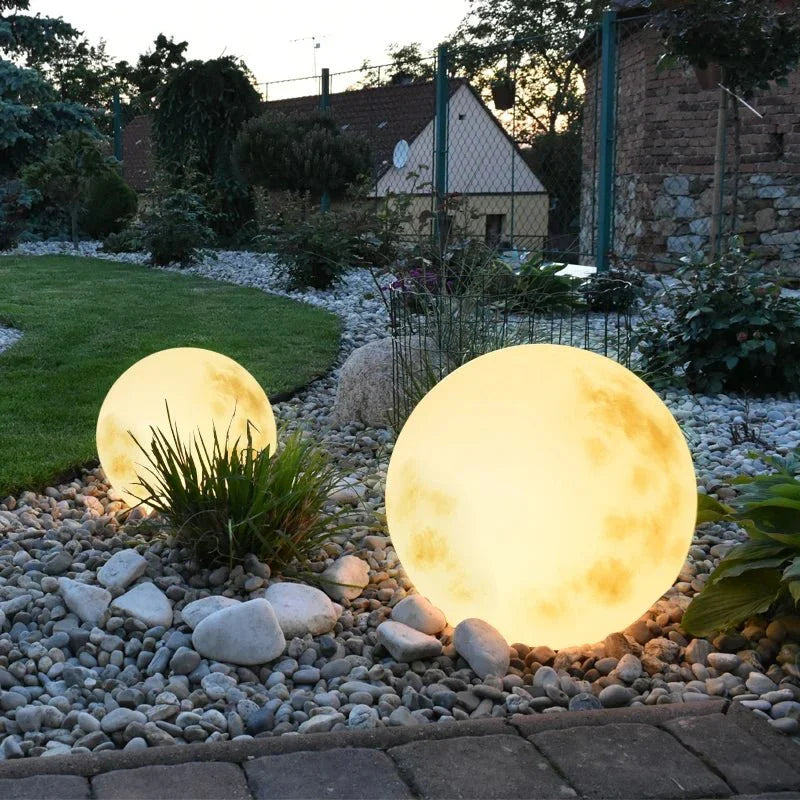 MEELANO Magisk Måneskins Havelampe – Månelampe til Have & Terrasse, USB-genopladelig LED, 20–50 cm – LunaGlow