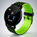 MEELANO Vandtæt Smartwatch Med Fitness Og Søvn Tracking Til Daglig Grøn Sort One Size