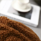 MEELANO Rund Bouclé Pude Med Blød Tekstur Til Sofa Og Senge