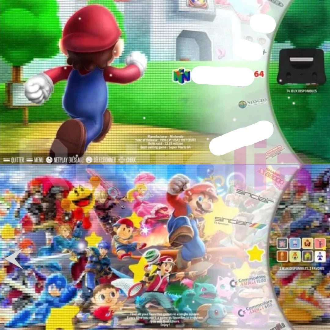 MEELANO Retro Spilkonsole 4K Med Over 20000 Spil Til TV Plug Og Play