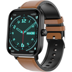 MEELANO Smartwatch Med Glukoseovervågning Og Sundhedsovervågning Brun Rem