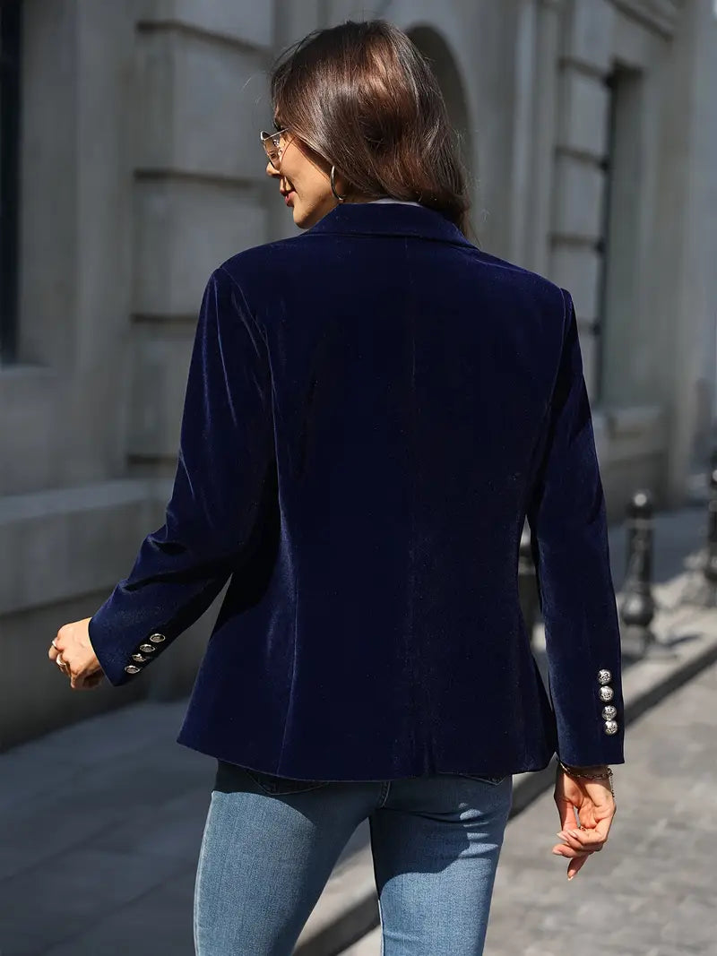 MEELANO Viola | Dame Figursyet Blazerjakke - Elegant Langærmet Blazer & Business Jakke