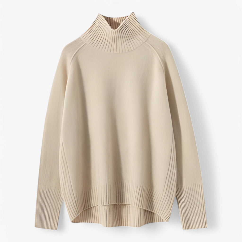 Ēden | Tyk Uldsweater til Damer - Varm Striktrøje i Uldblanding & Kabelstrikket Pullover