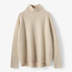 Ēden | Tyk Uldsweater til Damer - Varm Striktrøje i Uldblanding & Kabelstrikket Pullover