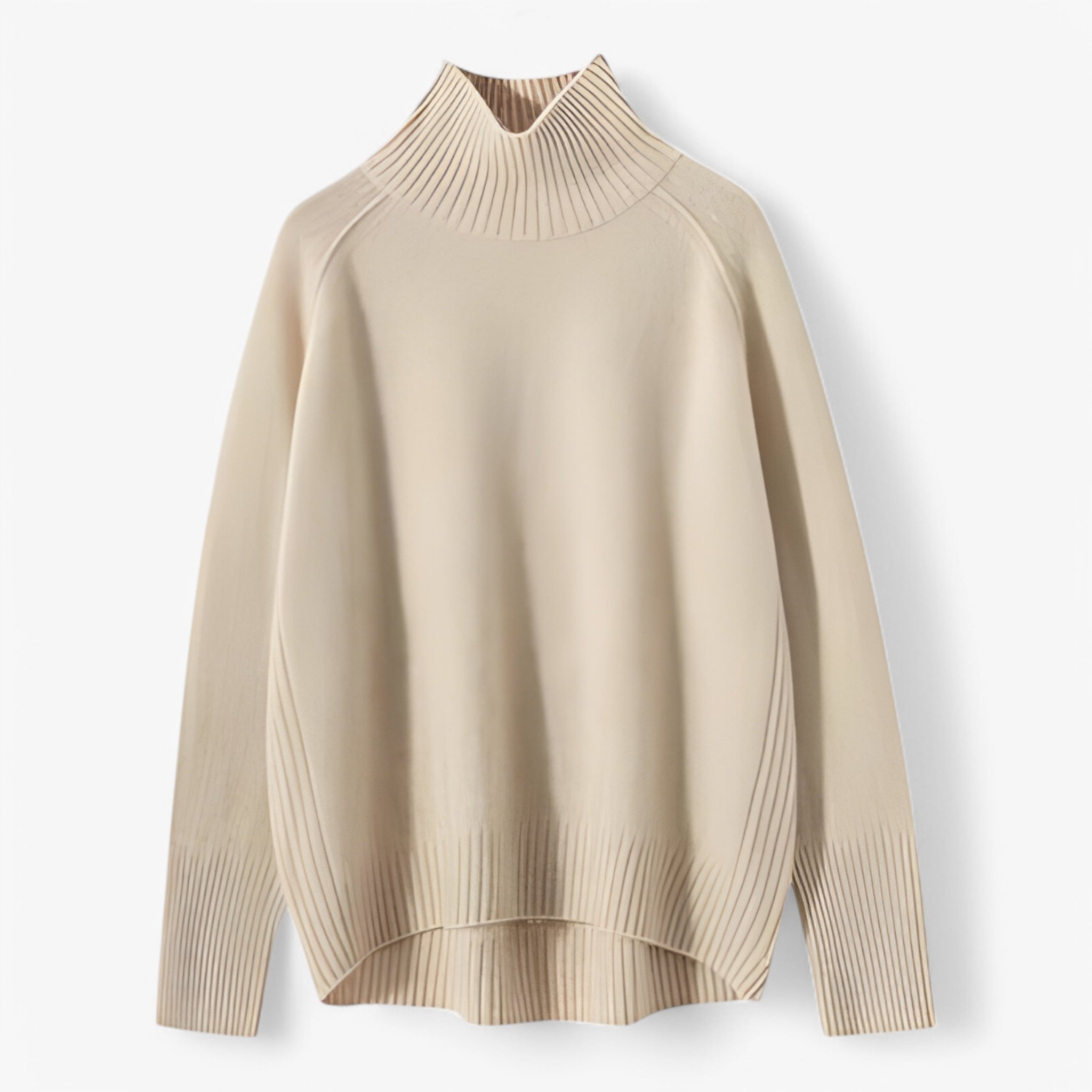 Ēden | Tyk Uldsweater til Damer - Varm Striktrøje i Uldblanding & Kabelstrikket Pullover