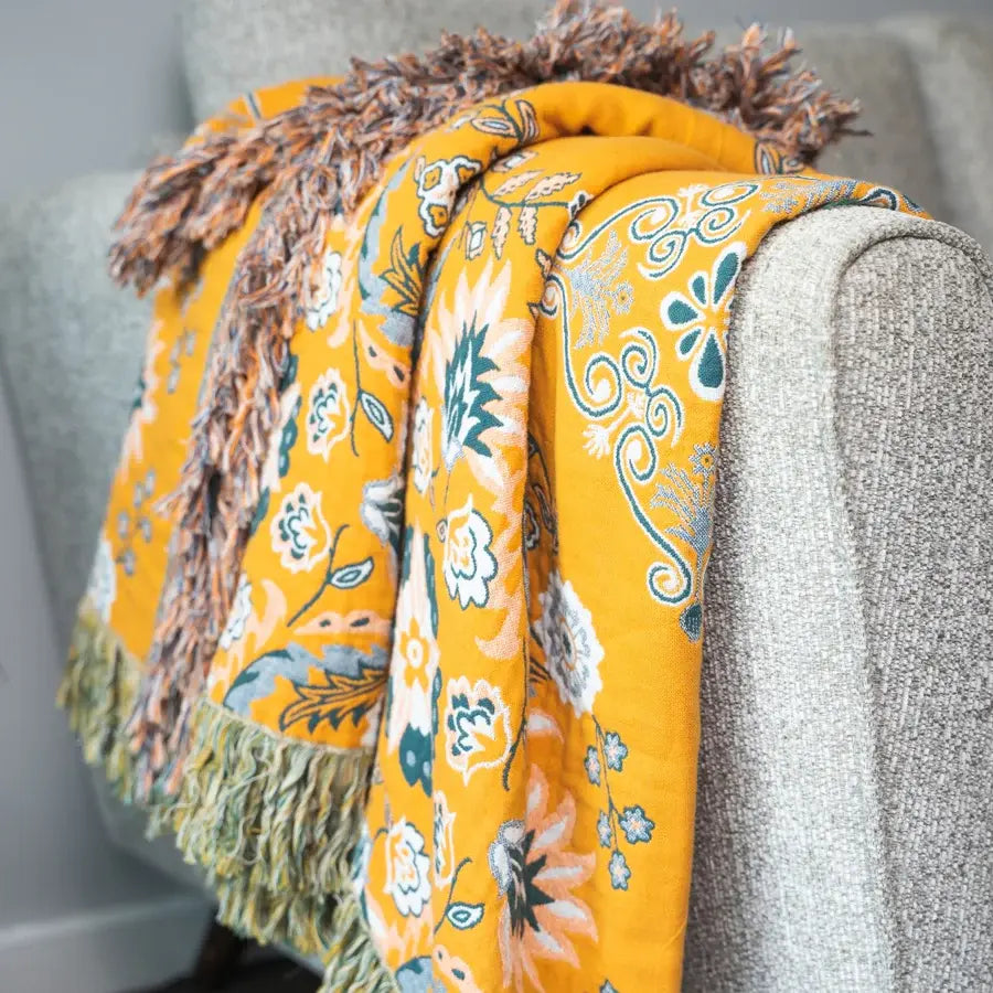 MEELANO Vintage Blomster Sofa Dække