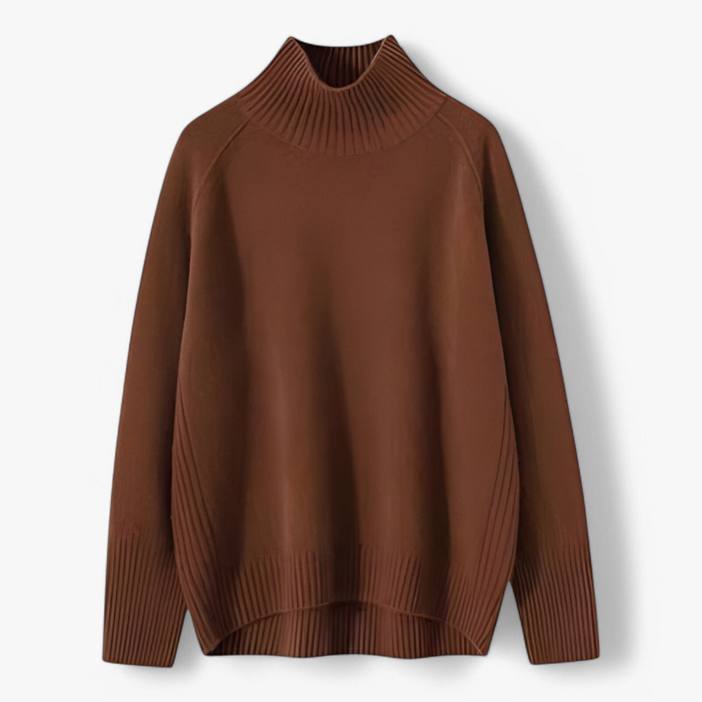 Ēden | Tyk Uldsweater til Damer - Varm Striktrøje i Uldblanding & Kabelstrikket Pullover