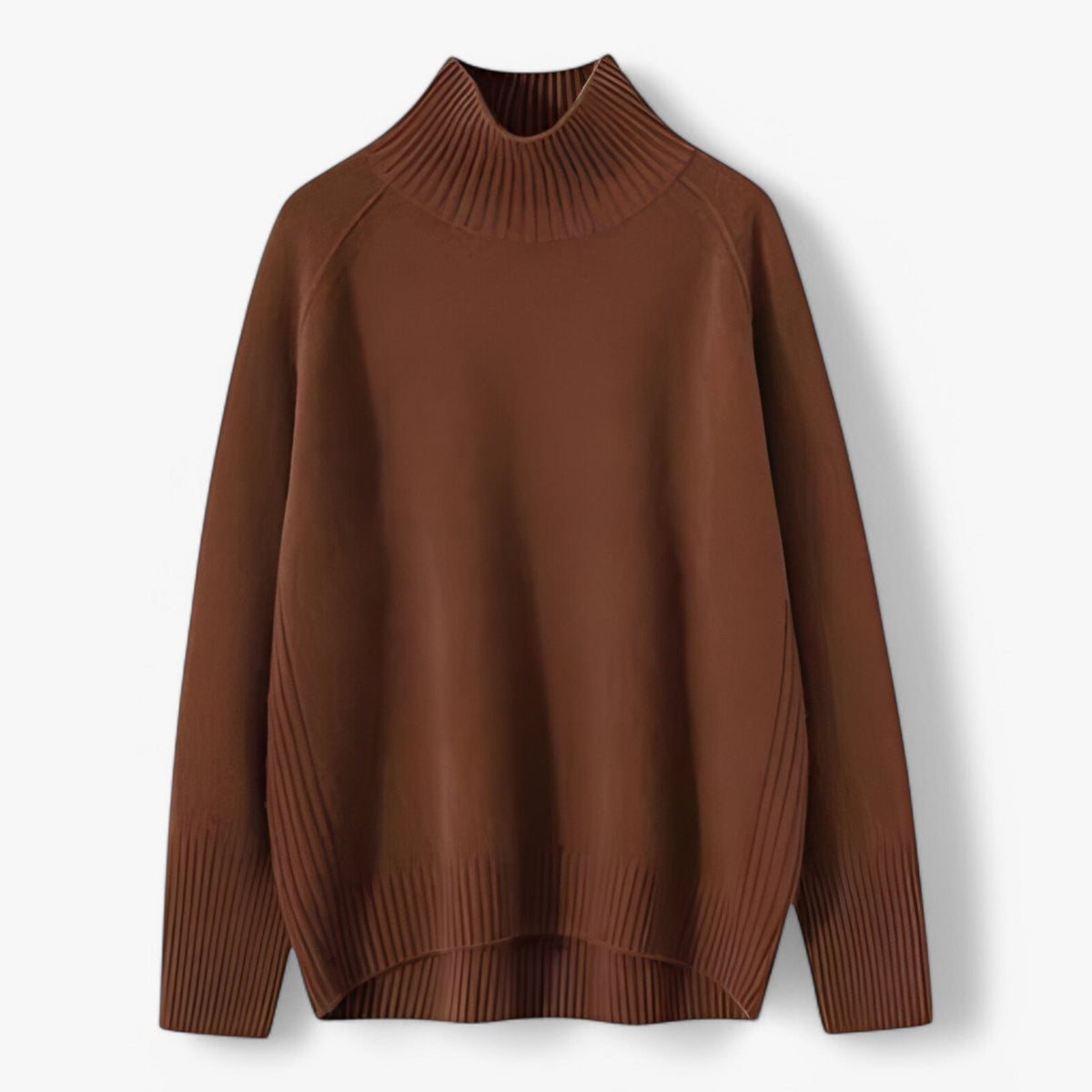 Ēden | Tyk Uldsweater til Damer - Varm Striktrøje i Uldblanding & Kabelstrikket Pullover