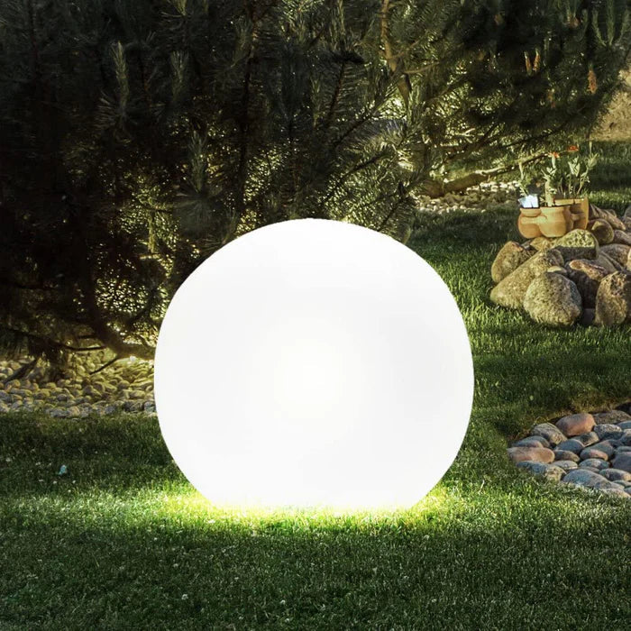 MEELANO Rund Havebelysning – LED Lyskugle til Have & Terrasse med 16 Farver & Fjernbetjening, 12–25 cm – GlowSphere