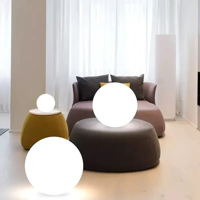 MEELANO Rund Havebelysning – LED Lyskugle til Have & Terrasse med 16 Farver & Fjernbetjening, 12–25 cm – GlowSphere