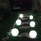 MEELANO Rund Havebelysning – LED Lyskugle til Have & Terrasse med 16 Farver & Fjernbetjening, 12–25 cm – GlowSphere