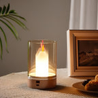 MEELANO Trådløs LED-Stearinlyslampe – Moderne Bordlampe med Stearinlys-look & Gestusstyring, op til 8 Timer Varm Hvid, Flammeløs – LumiCandle