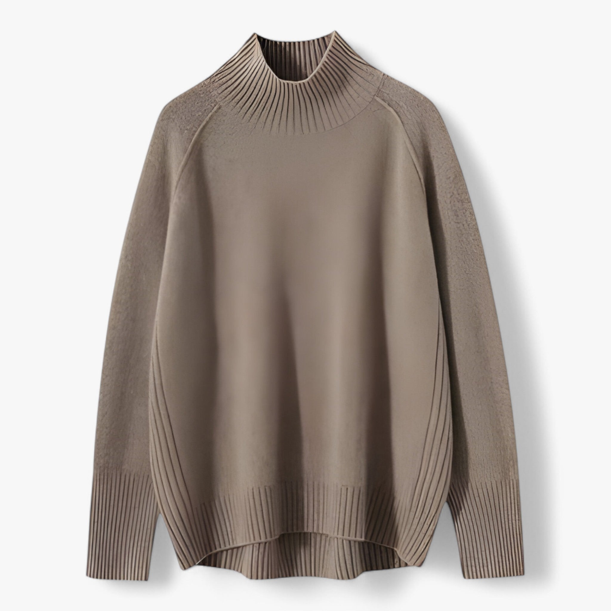 Ēden | Tyk Uldsweater til Damer - Varm Striktrøje i Uldblanding & Kabelstrikket Pullover