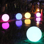 MEELANO Rund Havebelysning – LED Lyskugle til Have & Terrasse med 16 Farver & Fjernbetjening, 12–25 cm – GlowSphere