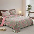 MEELANO Orange Ginkgo Blade Reversible Quilt