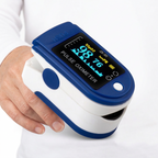 Finger-Pulsoximeter – Iltmætningsmåler (SpO2) og Pulsmåler med LCD-skærm – Kompakt & Bærbar, Blå eller Sort