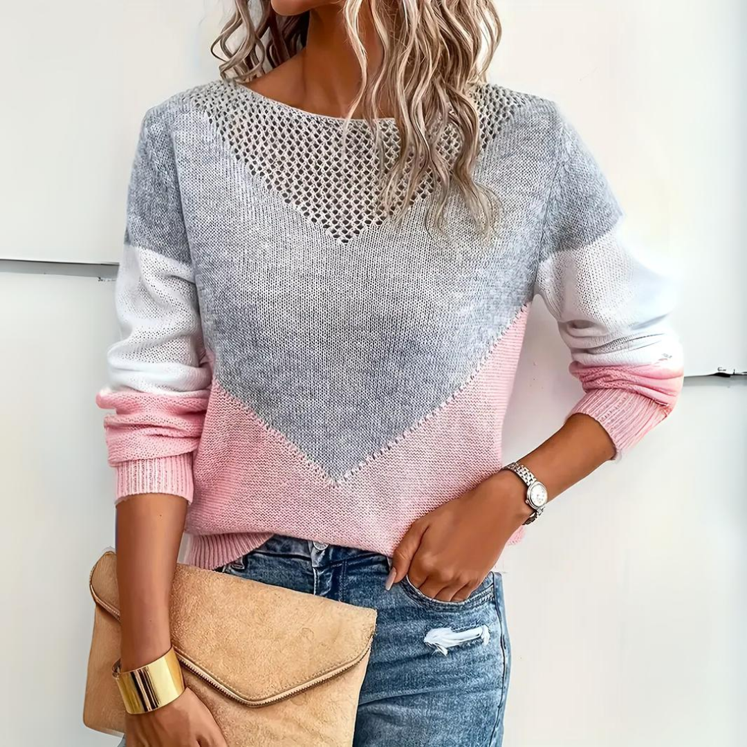 MEELANO Luna | Dame Afslappet Løstsiddende Sweater - Varm Oversized Striktrøje & Pullover